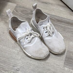 adidas White and Tan Athletic Shoes